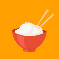 Rice bowl Icon for Menu